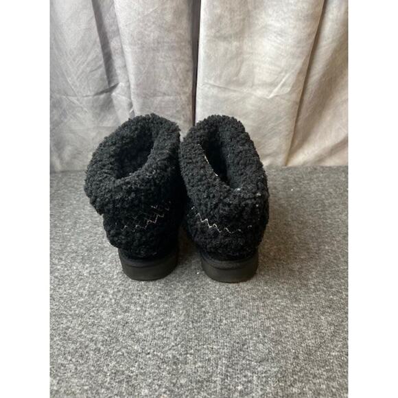 UGG Classic Ultra Mini Braid Slip-On Sheepskin Boots Booties Black 5 NEW $160 - Picture 3 of 7